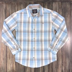 Calvin Klein Boys Long Sleeve Button Down Shirt